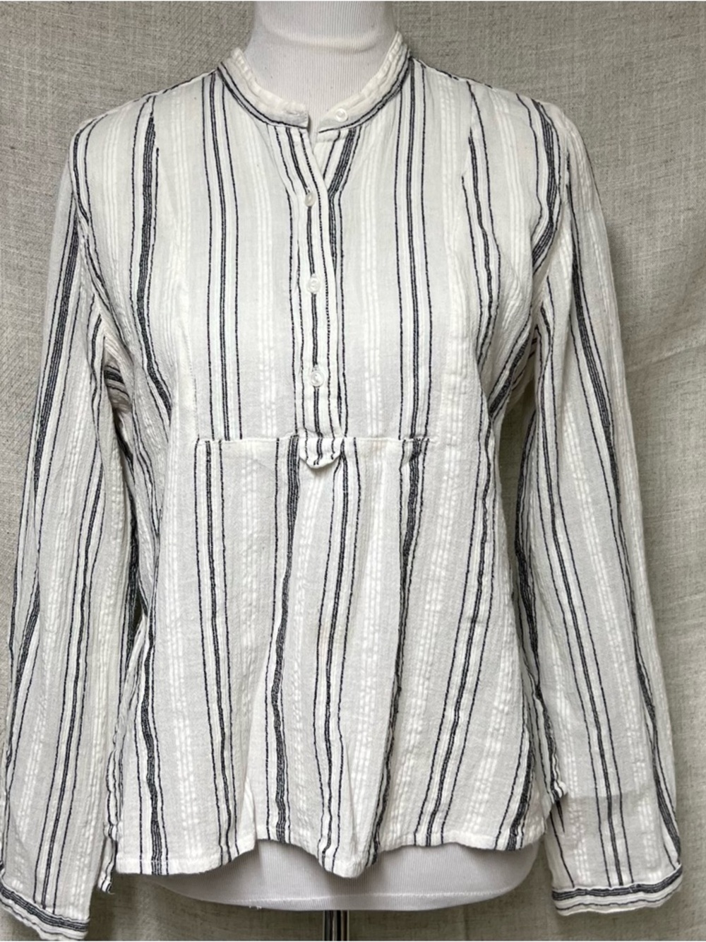 Denim & Supply Ralph Lauren White Tunic with Black Stripes